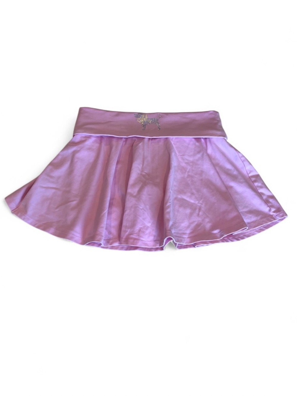 PINK X LOVESHACKFANCY COTTON FOLD-OVER FLIRTY SKIRT - PINK LOLLIPOP - XS - Picture 5 of 9